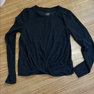 Old navy active women’s black twist front long sleeve top size small